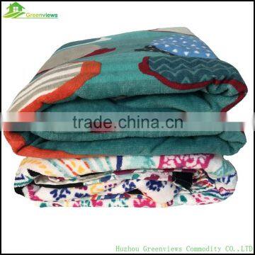 China luxury round towel large square beach round beach towel 100% cotton towel beach