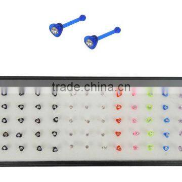 UV Acrylic Bio-Flex Barbell Body Piercing Tongue Piercing Jewelry