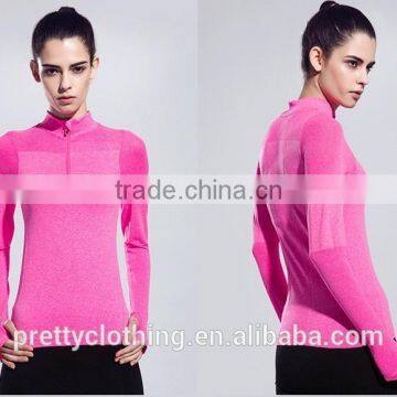 Women's Sweatshirts Half-Zip Quarter Long-Sleeve Yoga Running Pullover Jacket