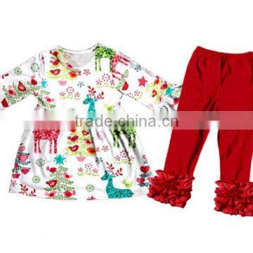 Wholesale Christmas outfits children girls giggle moon exquisite remake clothes sets design for girls clothing