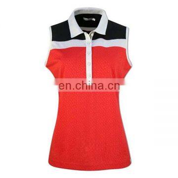 Fashion dry fit sublimation sleeveless golf t shirt