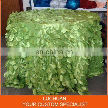 Customized Color Taffeta Petal Round Wedding Table Cloth