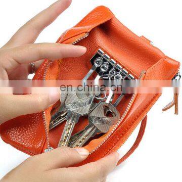 Hot Selling Multi-function pu Leather Card Keychain Holder Purse Wallet photo-3