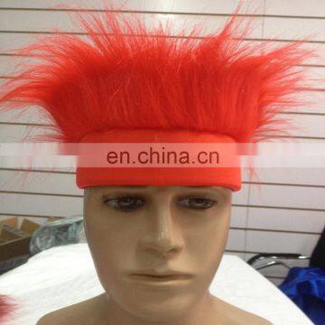 custom spirit logo headband of crazy hair wig