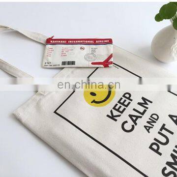 wholesale promotional 100% blank cotton canvas bags for shopping