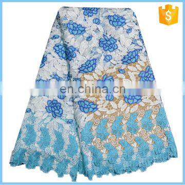 Multicolor 100%polyester Gold,purple,teal Nigerian Swiss French Cord African Guipure Lace Fabric for Aso Ebi LW5010002 photo-3