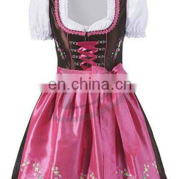 New Women Custom Cotton Polyester Trachten Mini Dirndl Octoberfest Dirndl Germany (Traditional Garments)