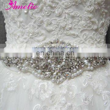 A5S204 Rhinstone And Pearl Bbridal Belt