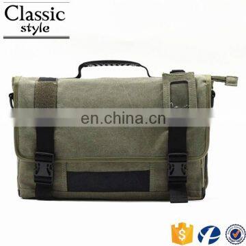 Wholesale Laptop Pad Messenger Bag Leisure Daily Green Cavas Crossbody Bag For Boy Business Handbag Briefcase Bags For Men photo-4