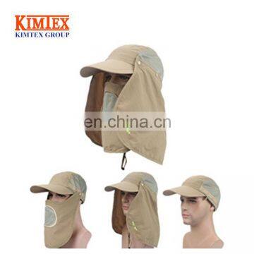 2017 Women Men Fashion Wide Brim Fishing Hat Protection Removable Neck&Face Flap Cover Caps for Baseball