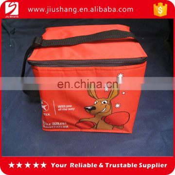 Personalized red fitness cooler lunch bag with heat transfer printing logo for food