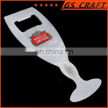 Metal type custom shape beer bottle opener with print/engraving logo