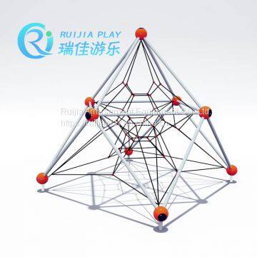 Outdoor Rope Nets Tunnel Climbing Exercise Playground With Slide Sets photo-2