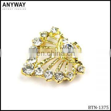 Shiny gold color crystal diamond shoe decoration accessories for woman shoe