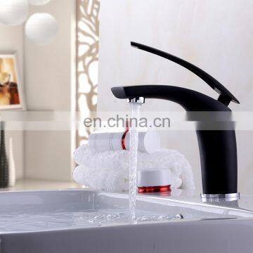 Hot/cold plating chrome sanitary artistic brass bathroom basin faucet