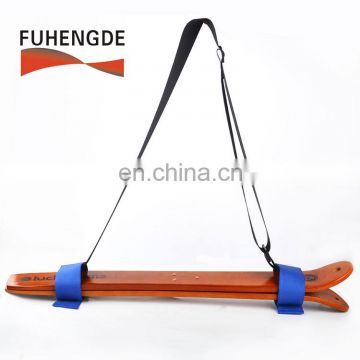 Hook loop and webbing ski carrying Pole Carrier