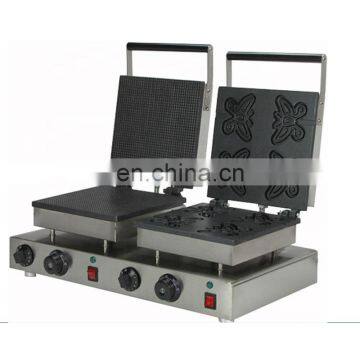 Waffle Iron 201 Stainless Steel Butterfly Waffle Maker Non-Stick Cooking Surface Feature Waffle Snack Machine