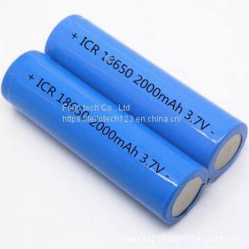 ICR18650 Lithium ion battery 3.7V 2000mAh Cell Used For Power Tool, E-Scooter