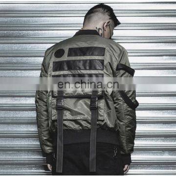 Young men Fashion Motorcycle  winter zip up bomber padding jacket for unisex