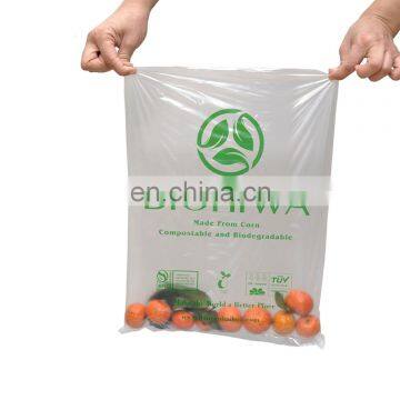 HDPE POLY plastic packaging supermarket printing star seal produce bag for fruit vegetable food on roll