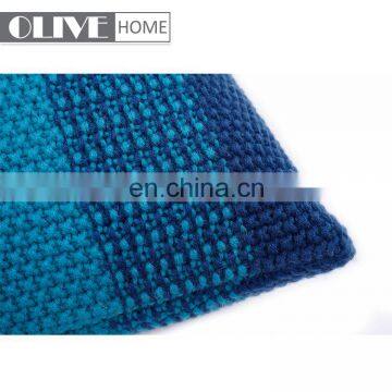 2019 Ombre Blue Acrylic Knitted Home Pillow Back Decorative Cushion Cover Cushions for Sofa photo-6