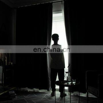 Wholesale Nordic Style Luxury Design Polyester High Shading Jacquard Solid Matching Color Custom Bedroom Hotel Sunshade Curtain photo-7