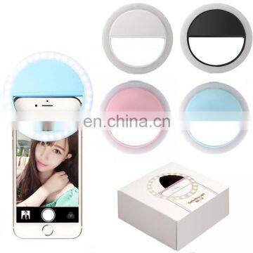 Cheap Universal Selfie LED Ring Flash Light Portable Mobile Phone 36 LED Selfie Lamp Luminous Ring Fill Light Clip