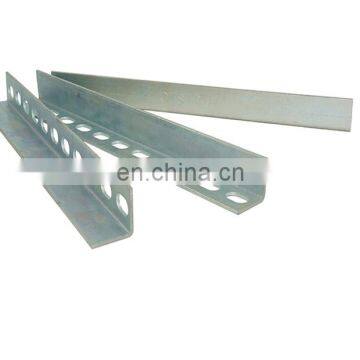 S355 Warehouse Rack Use GI Slotted Angle Bar Steel With Holes