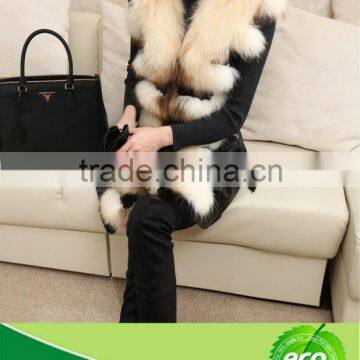 Fashion Women Drifting Gold Raccoon Fur and Rabbit Skin Vest