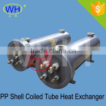 Pool heating and cooling heat pump heat exchanger