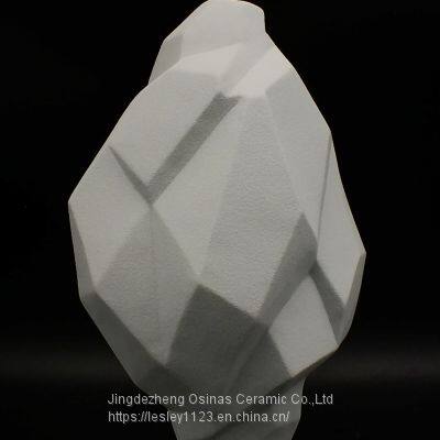 Modern Irregular prism Ceramic flower vase/ Ornament