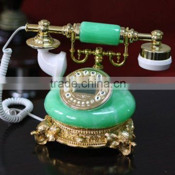 Green Resin Vintage Telephone