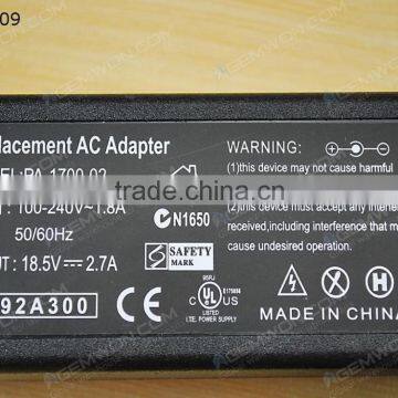 High Copy Laptop AC Power Adapter for HP COMPAQ 18.5V 2.7A 4.8*1.7mm 50W photo-3