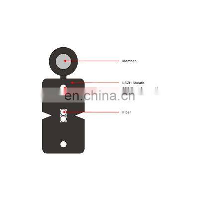Self-supporting Outdoor Steel Messenger Wire FRP FTTH Drop Fibra Optica 1 2 4 Core Fiber Optic Cable photo-4