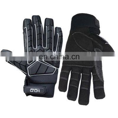 HANDLANDY Professional Black Anti impact work mechanic safety gloves oil and gas resistant