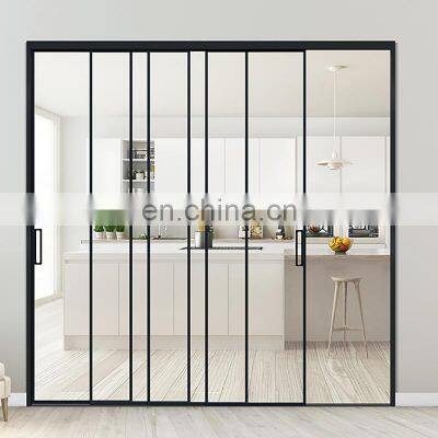 USA aluminium slide door frameless interior noiseless sliding door huge sliding glass doors