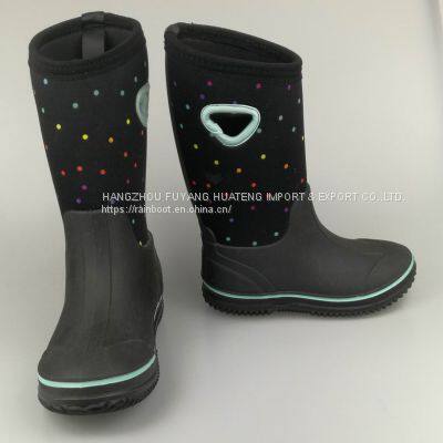 Injection Neoprene rain boots,Cheap Lady Neoprene boots, Neoprene ladies boots,Female Neoprene shoes,Women Neoprene boots