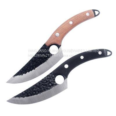 Butcher Knife Black Forged Boning Knives With Sheath Japanese Fillet Meat Cleaver Knives Full Tang Japan Knives Chef Knife for Kitchen, Camping, BBQ photo-5