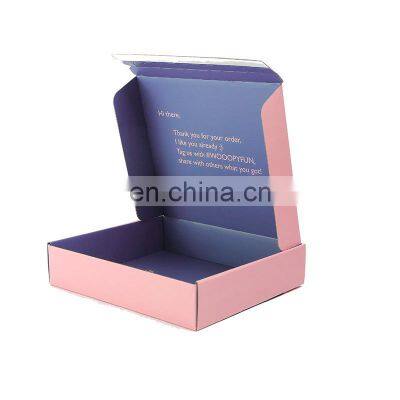 Disposable corrugated flat mailer box plain folding carton mailer box for retail