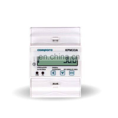 3 phase smart modbus rs485 DIN rail digital kwh monitor electric consumption meter price