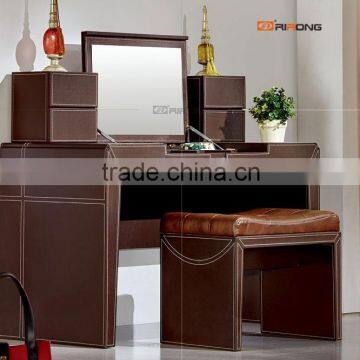 Genuine leather mirror dresser furniture