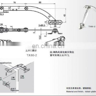 TX80 Novel Carbon Steel Chrome Coated Adjustable Door Stop photo-5