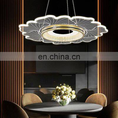 Beautiful Flower Design Chandelier Acrylic Indoor Decorative Modern Pendant Lamp for Living Room Bedroom