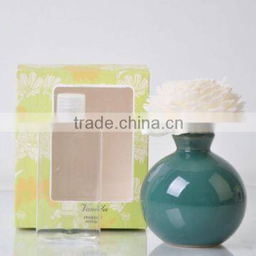 Home fragrance Aroma Diffuser with ceramic bottle and sola flower SA-1918