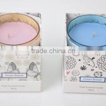 180G Scented Candle with glass jar ,Home Decorative wax candle, gift set SA-1922