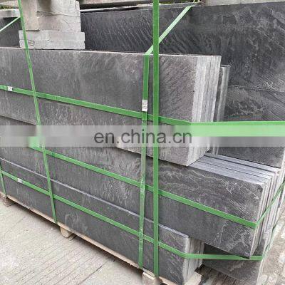 Factory Indian Cheap Price Black Sandstone Paving Slabs Paving Tiles Custom Size for Cheap Sale photo-2