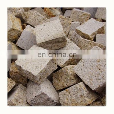 Yellow granite cube stones for driveway paving