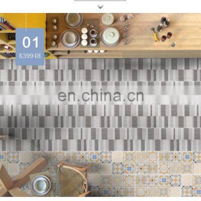 300x600mm Cloth Pattern Tiles Floor Grey Ceramic Bathroom Wall Digital Tiles
