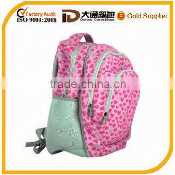 2014 fashion promotional polyester kids student leisure backpack school backpack