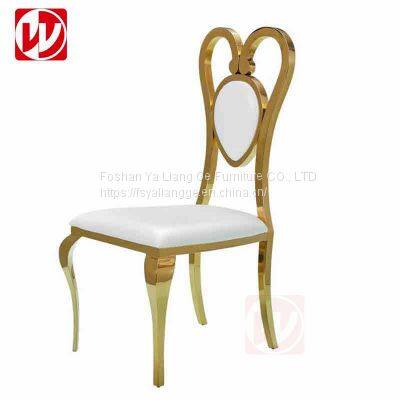 Modern Design Hotel Restaurant Banquet Furniture Gold Stainless Steel Kitchen Dining Room Chairs